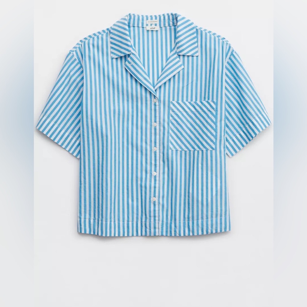NWT Aerie Poplin Striped Shirt | size XS